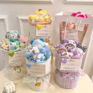 Cartoon Doll Knitted Bouquet