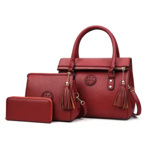 Metal Zipper Tassels Pu Leather Bag